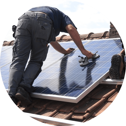 Solar Panels Installed on a Roof